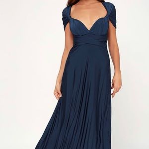 Lulus long maxi convertible wrap dress